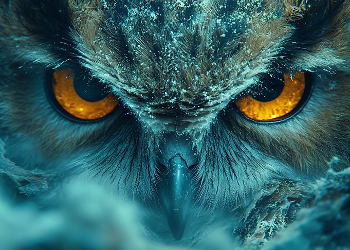 Intense Owl Gaze