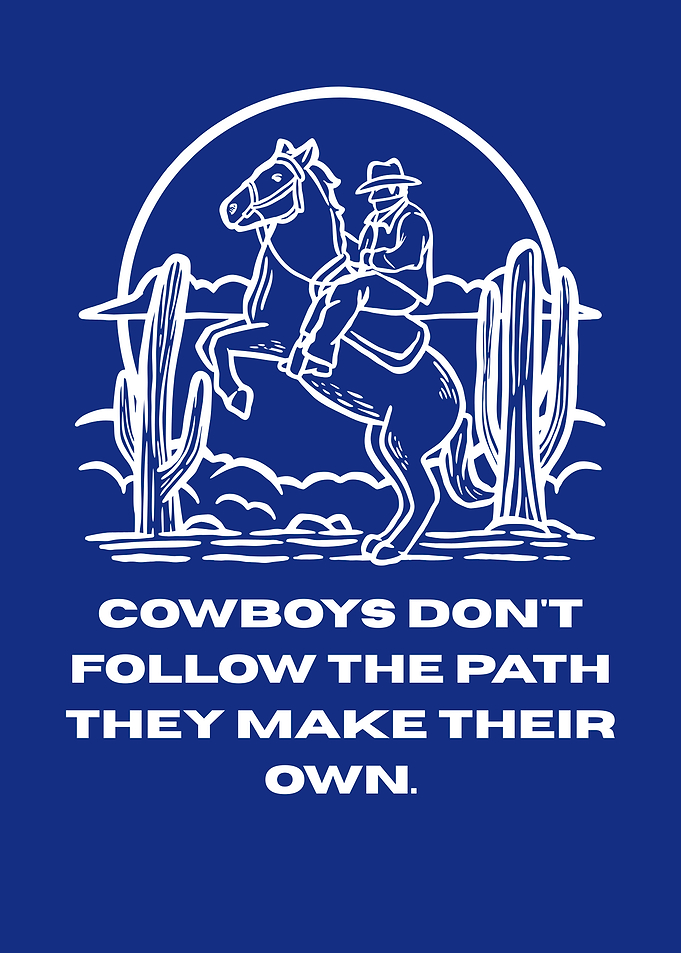 Cowboy on Horse with Cactus
