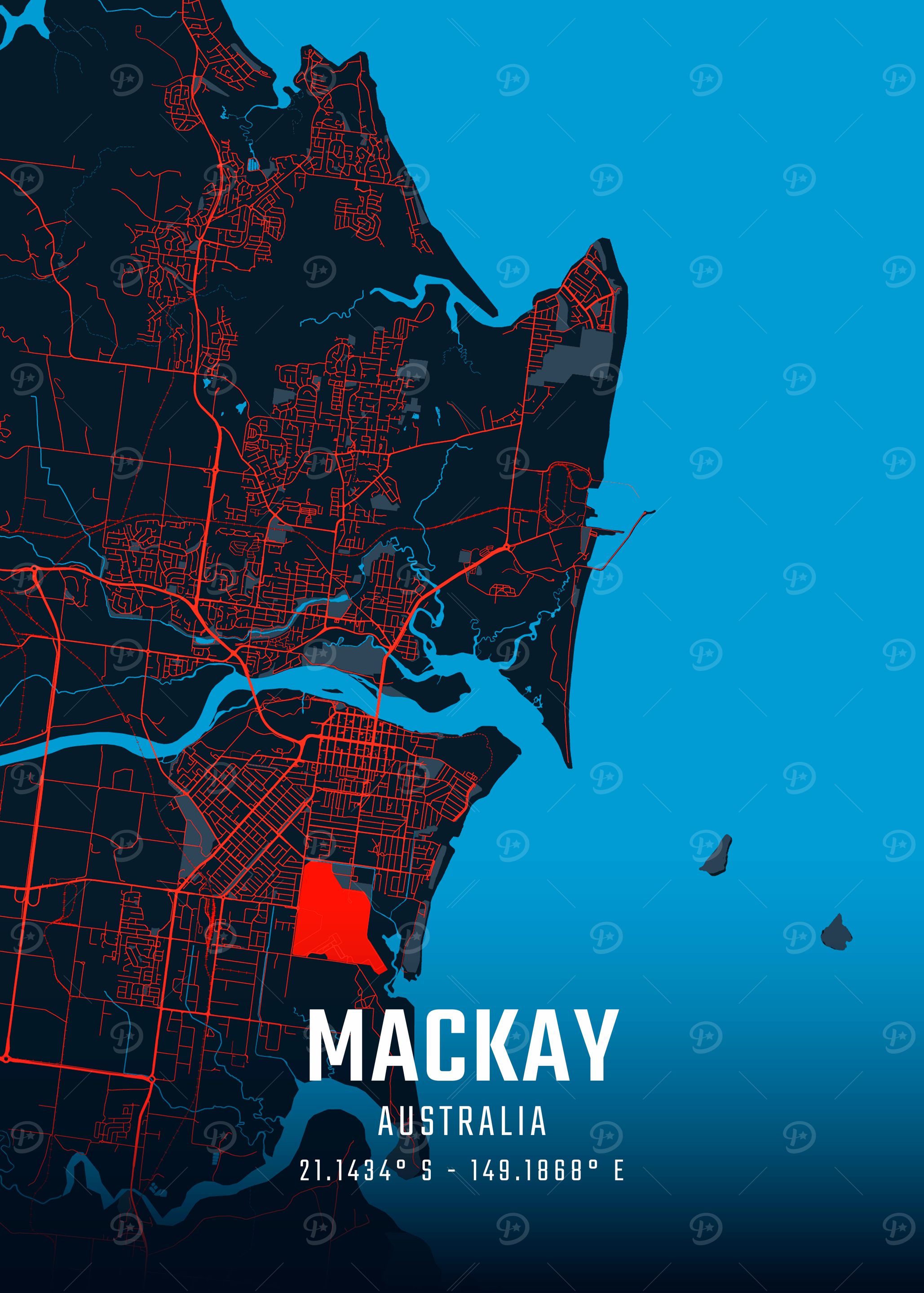 Mackay City Map