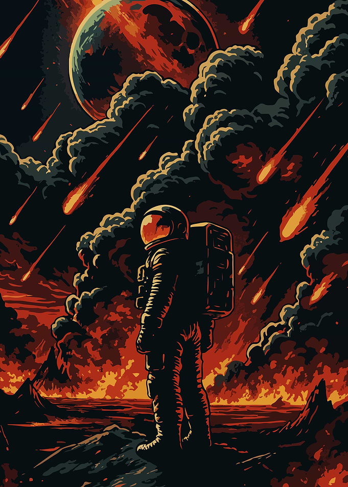 Astronaut on a Doomsday Planet