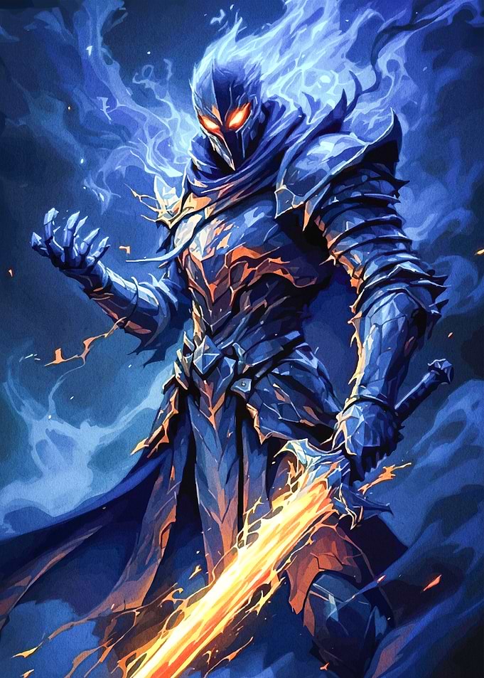 Knight Flaming Sword