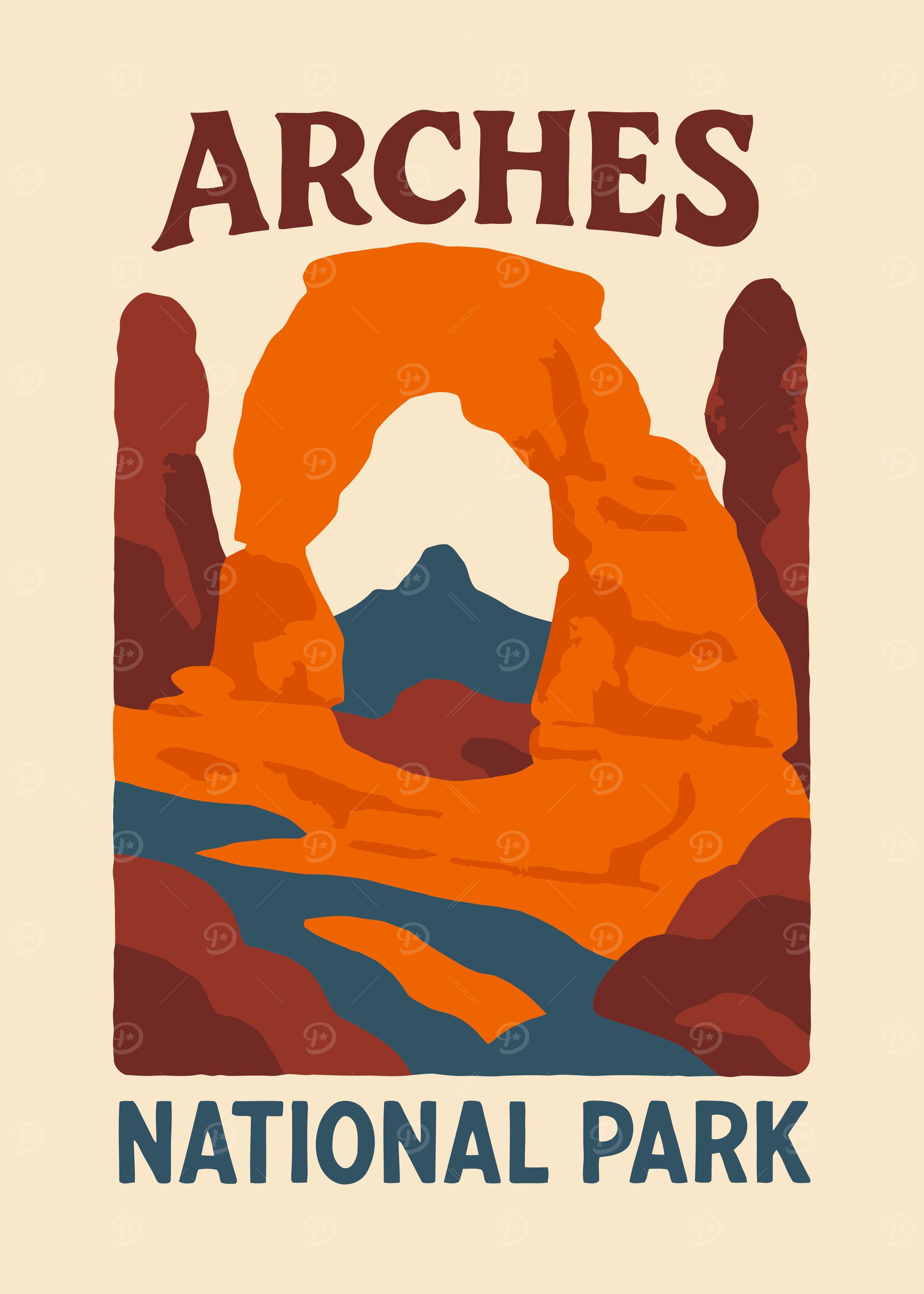 Arches National Park Travel Poster