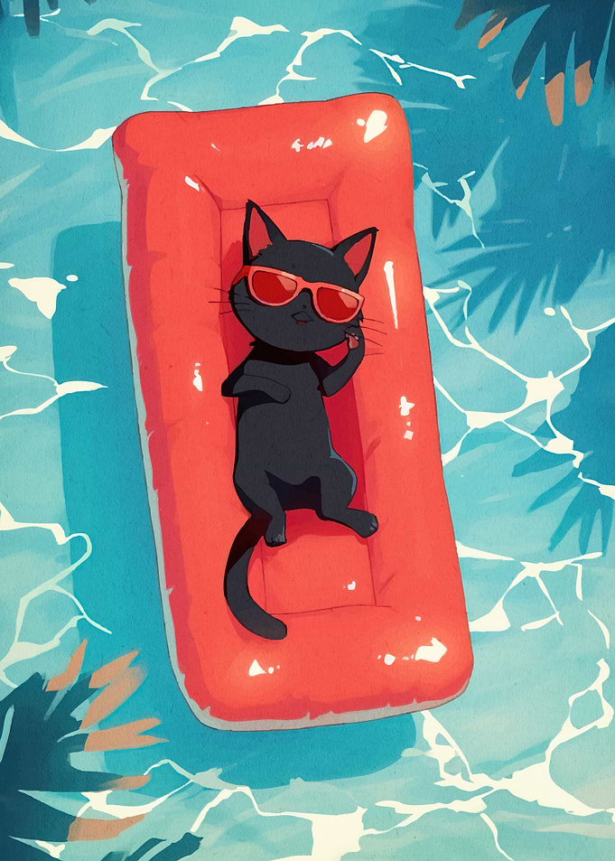Cool Cat Raft Animal