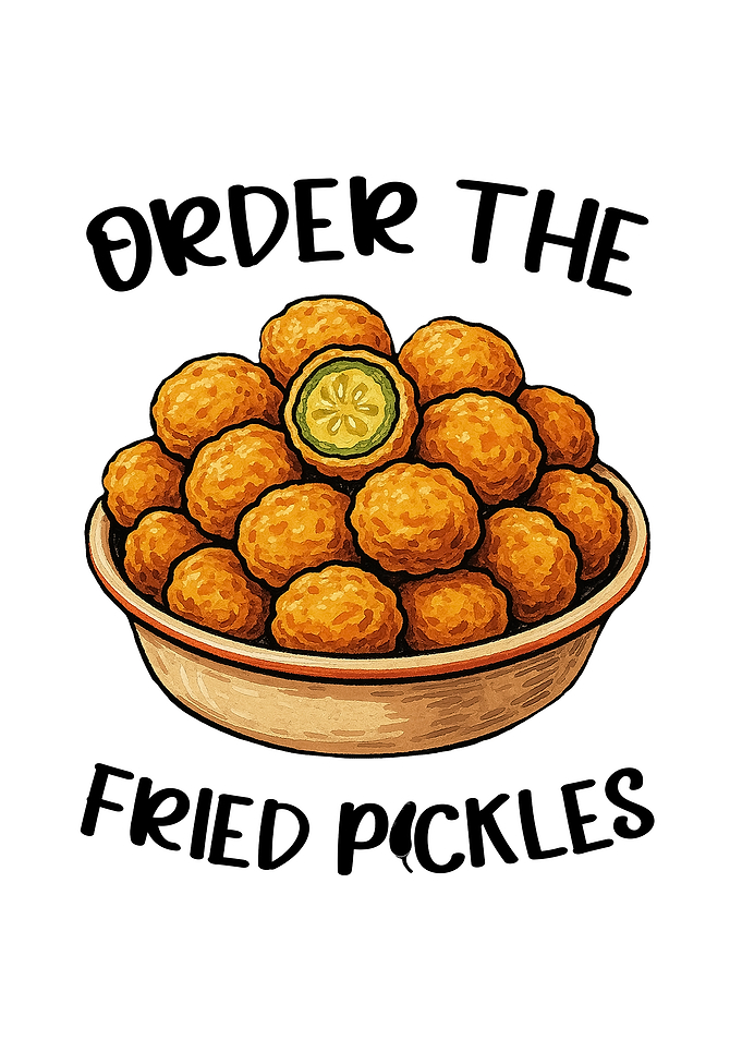 Order the Fried Pickles Illustration