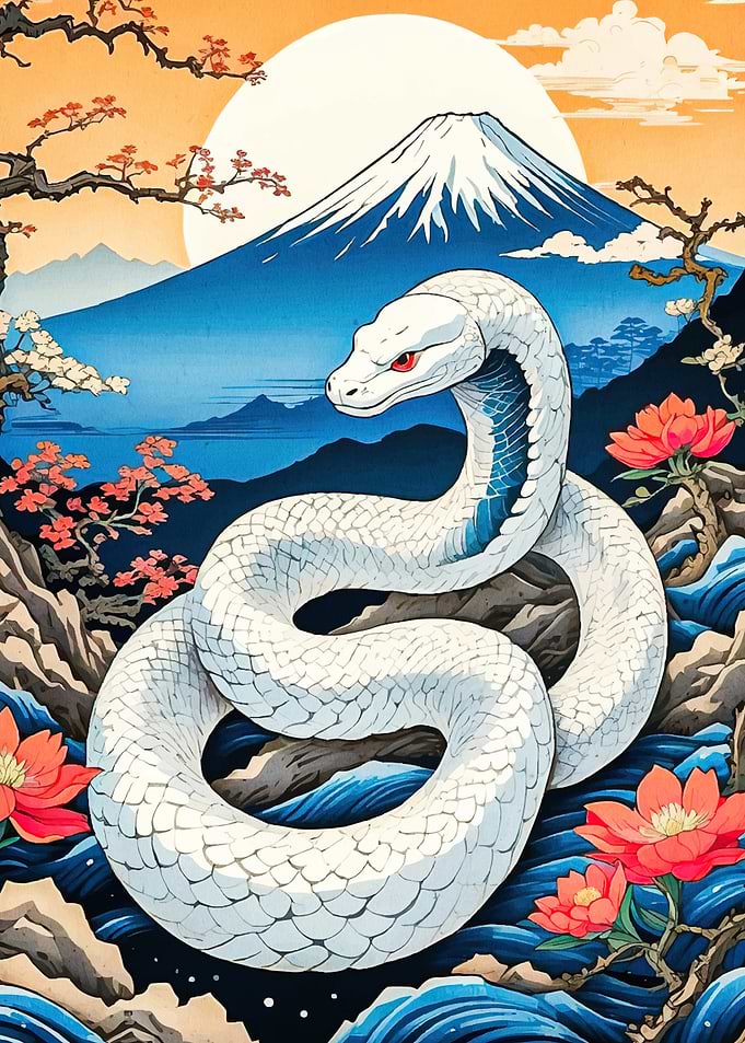Snake Mount Fuji