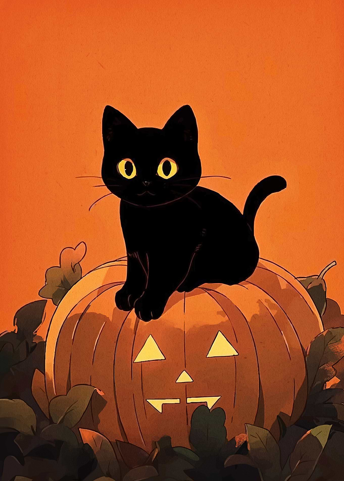 Cat Pumpkin Hallowen