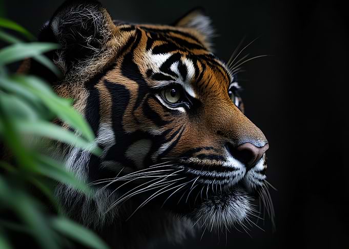 Tiger Portrait in Natural Habitat