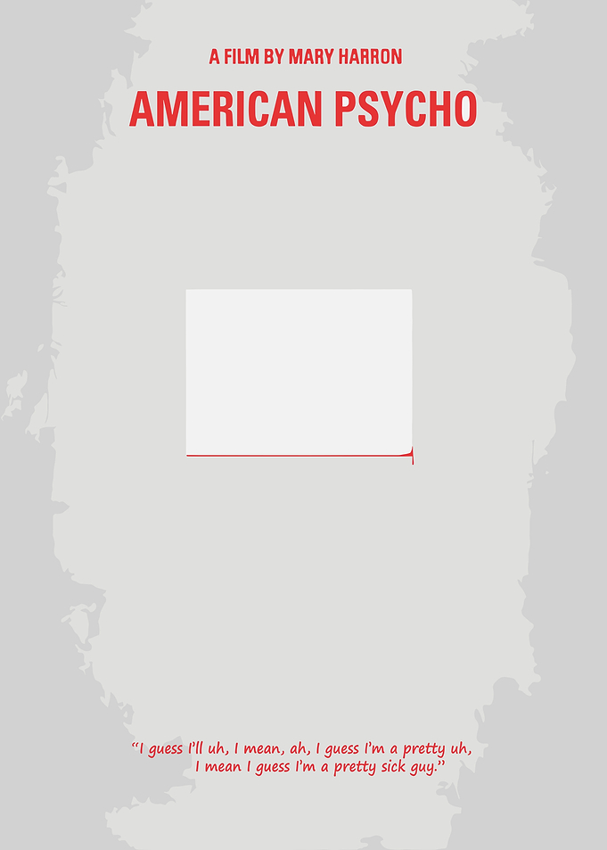 American Psycho Minimalist Movie Poster