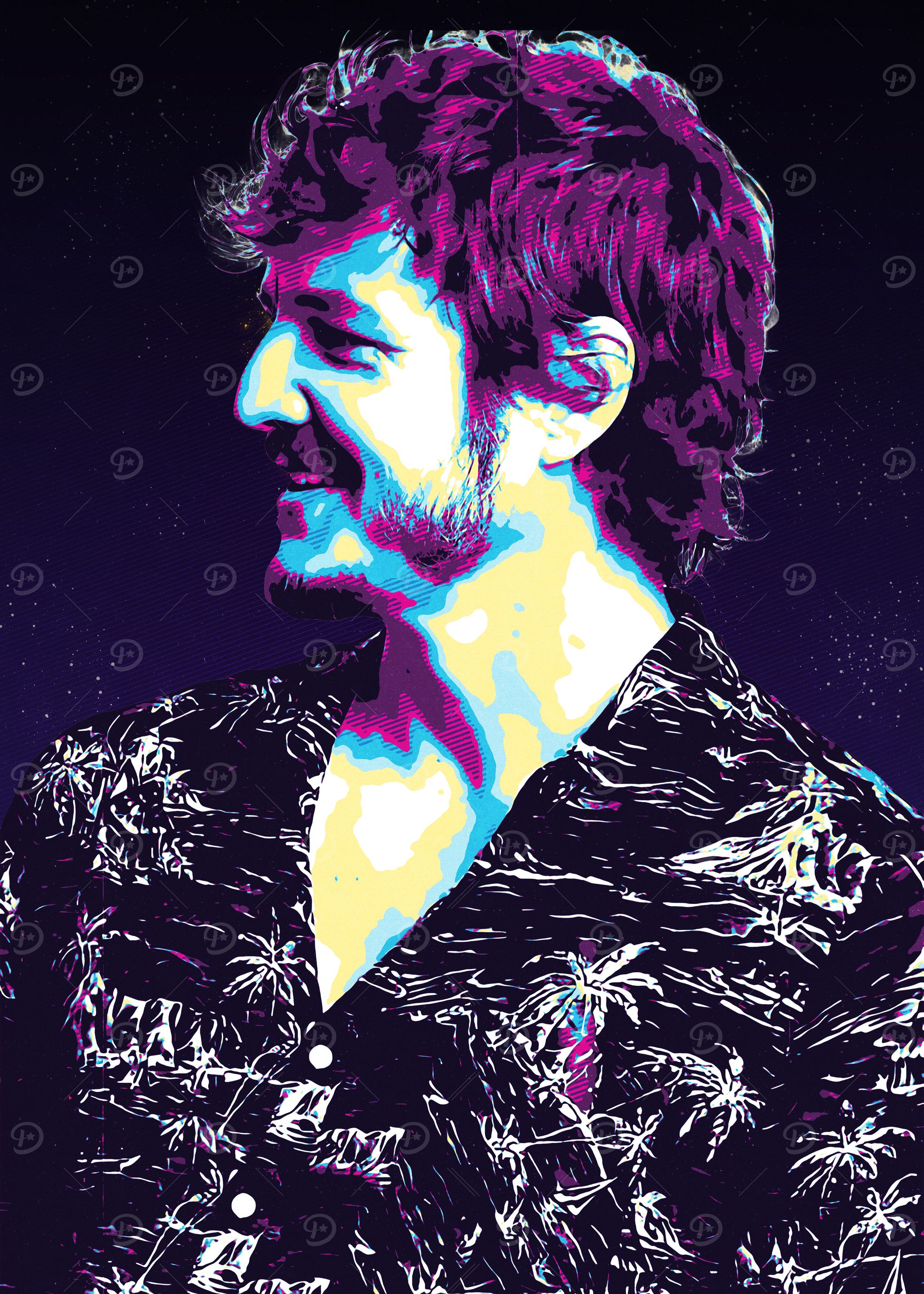 Pedro Pascal Pop Art Portrait