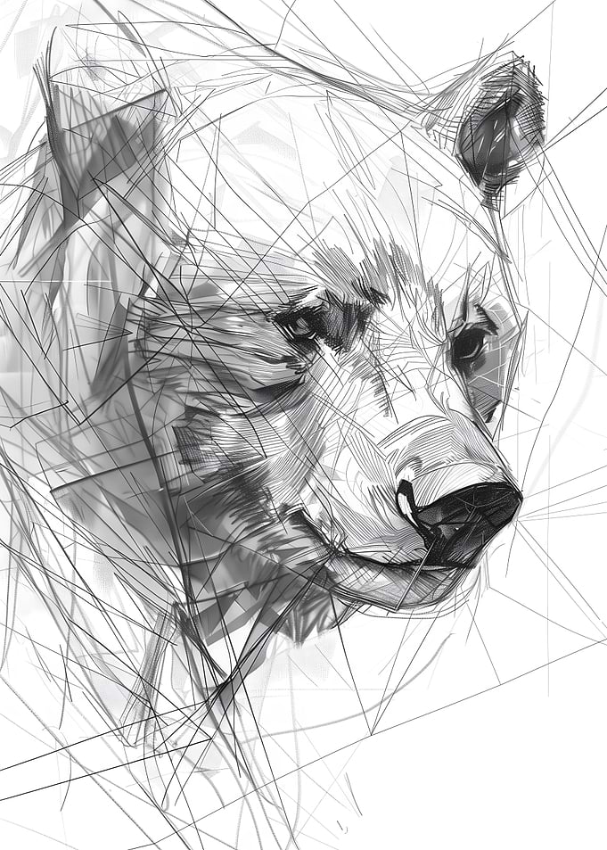 Abstract Bear Sketch