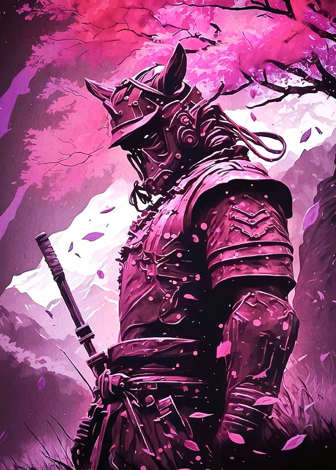 Samurai Warrior Cherry Blossom