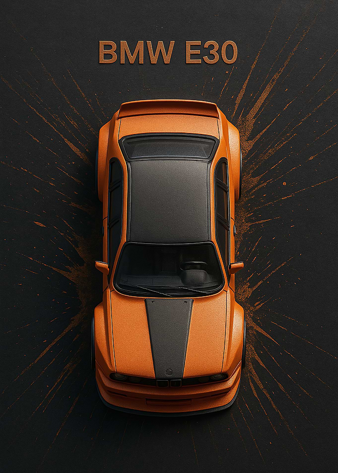 Orange BMW E30