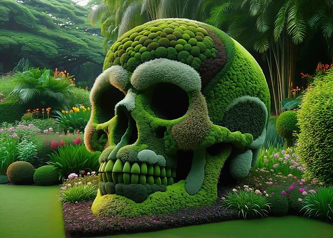 Skull Topiary 2