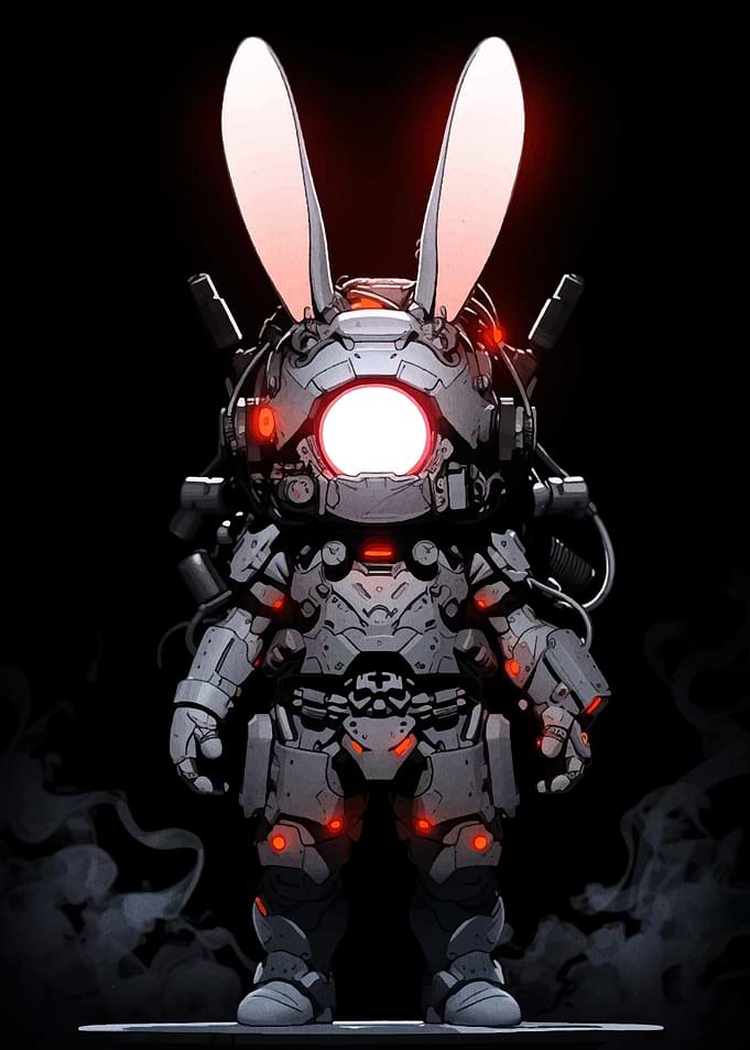 Cyberpunk Rabbit Robot