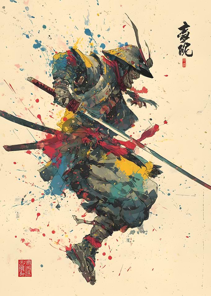 Samurai Warrior Illustration