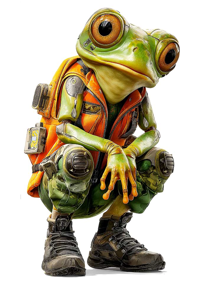 Cyberpunk Frog Adventurer