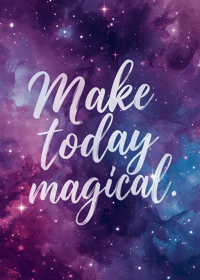 Make today magical space background