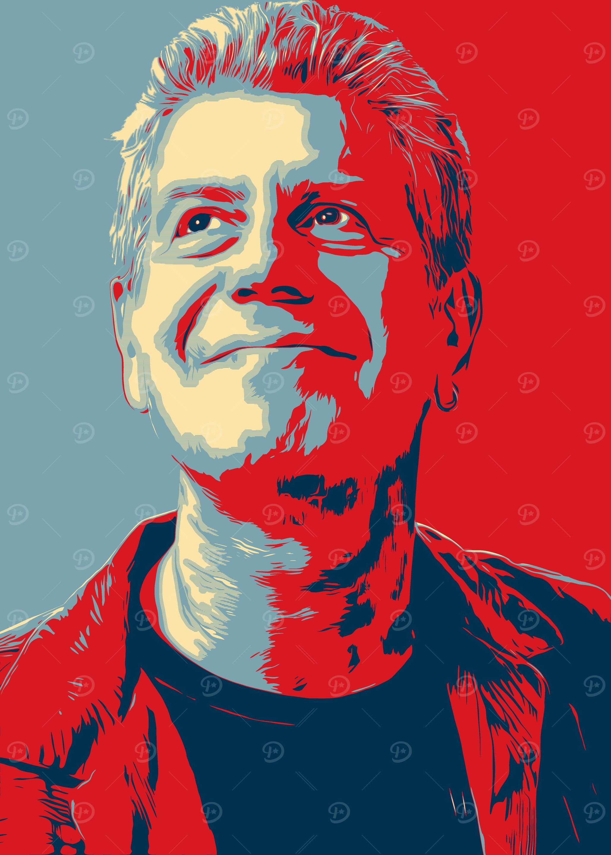 Abstract Portrait of Anthony Bourdain