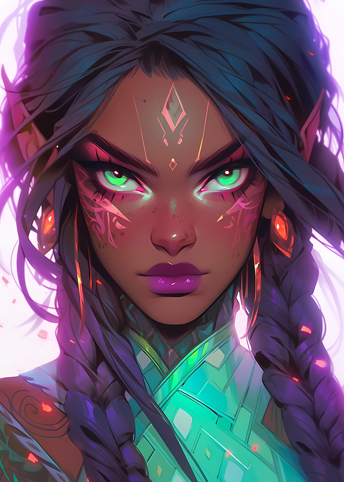 Fantasy Elf Portrait with Braids