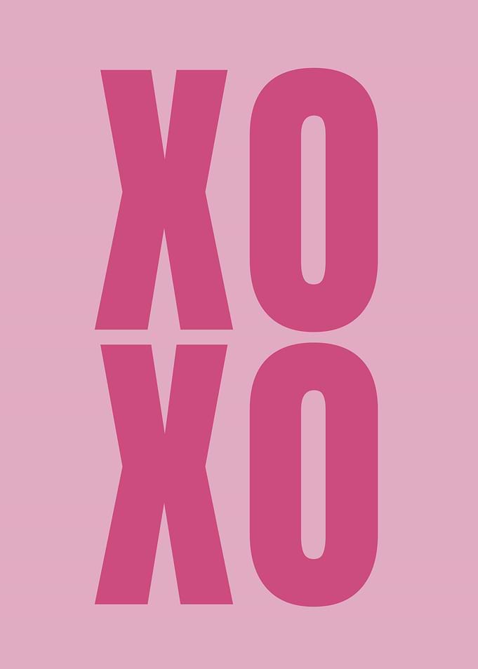 XO Pink Hugs and Kisses
