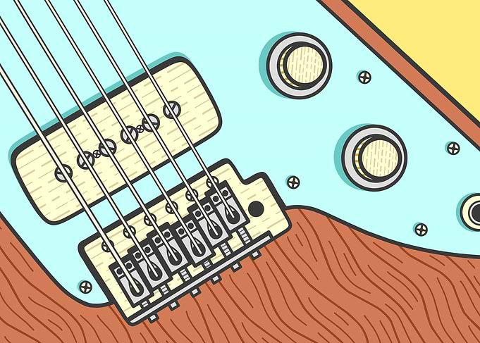 Electric Guitar Close-Up Illustration