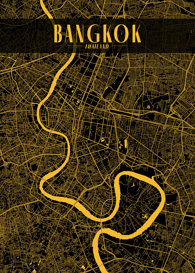 Golden Bangkok City Map