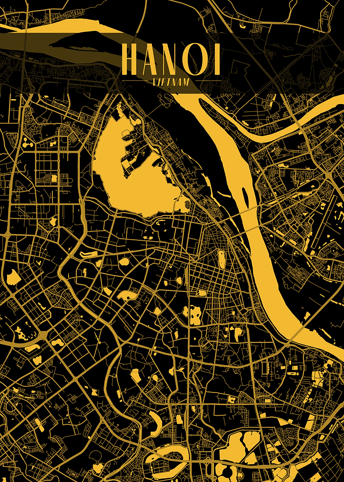 Golden Hanoi City Map