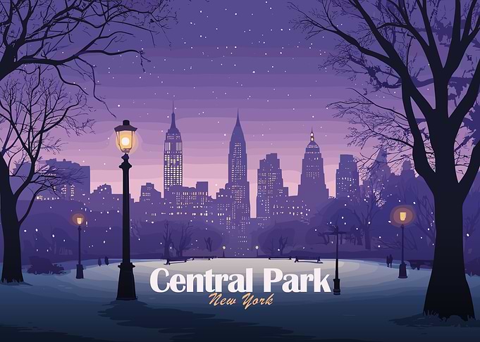 Central Park New York at Night