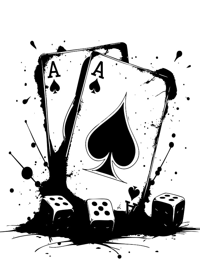 Ace of Spades with Dice