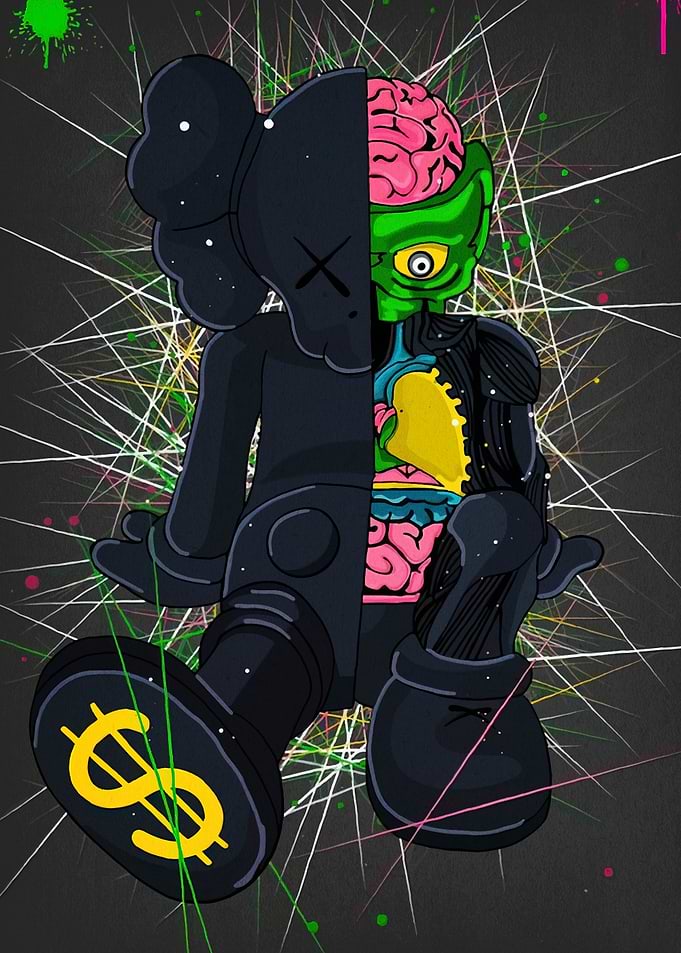 Deconstructed Kaws Inspired Figure
