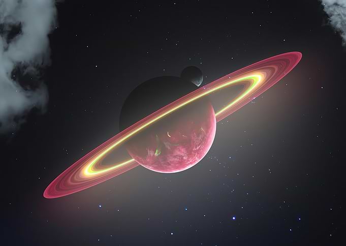 Ringed Planet in Space