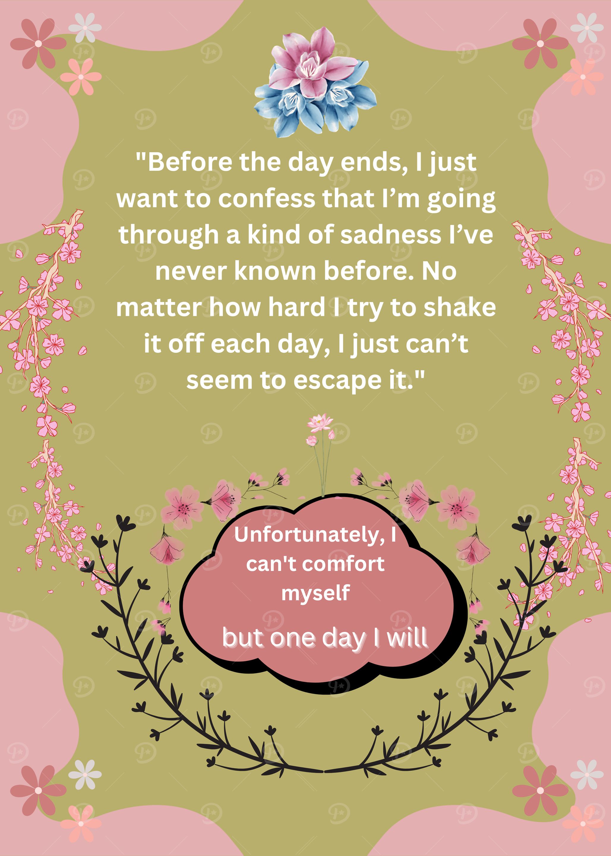 Floral Sadness Confession Art