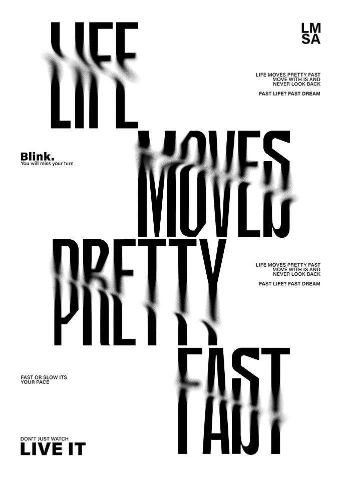 Fast life Typography Art