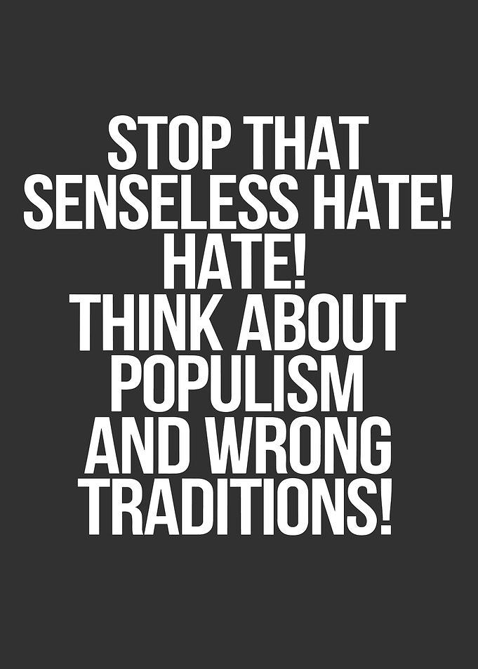 Stop Senseless Hate Text Art