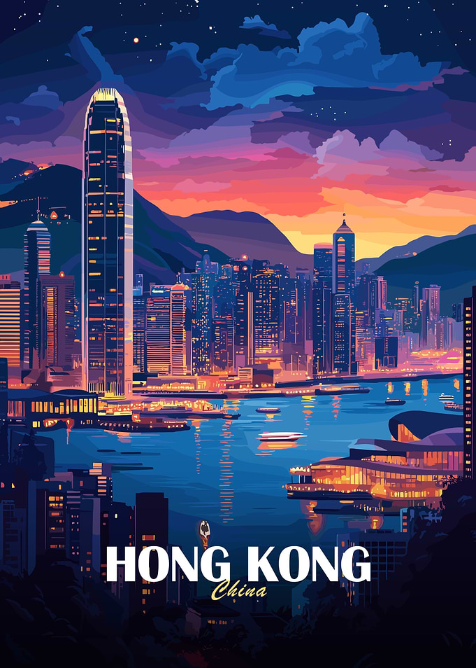 Hong Kong Cityscape at Dusk