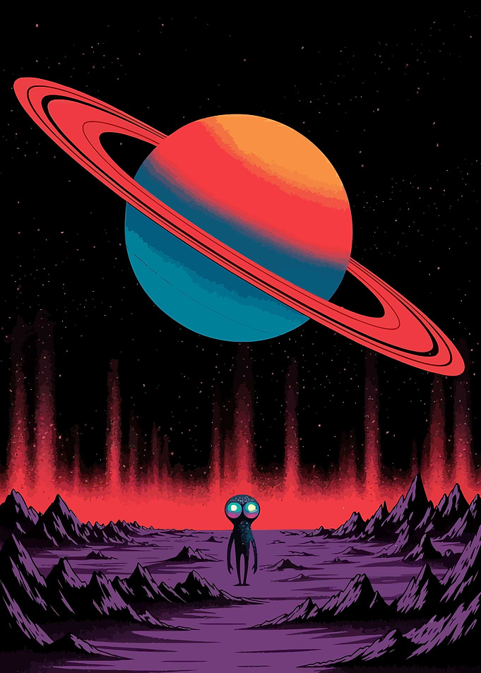 Alien on a Purple Planet