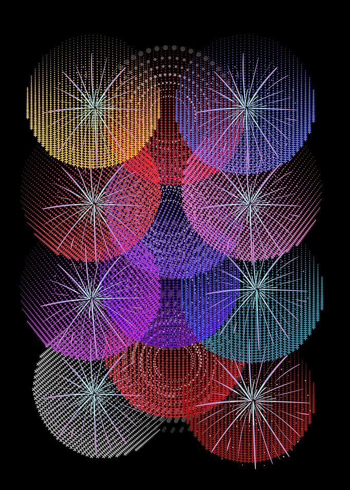 Moon Lights with Starbursts