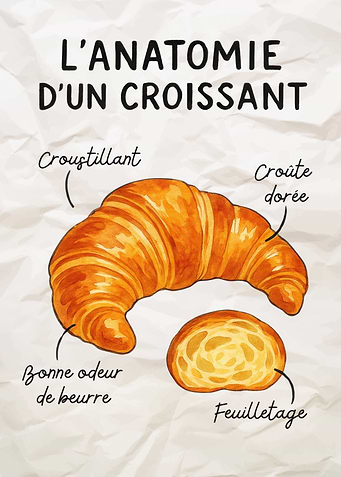 Croissant Anatomy Illustration