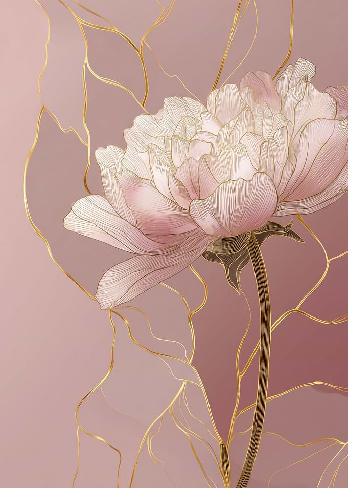 Blushing Peony Golden Bloom