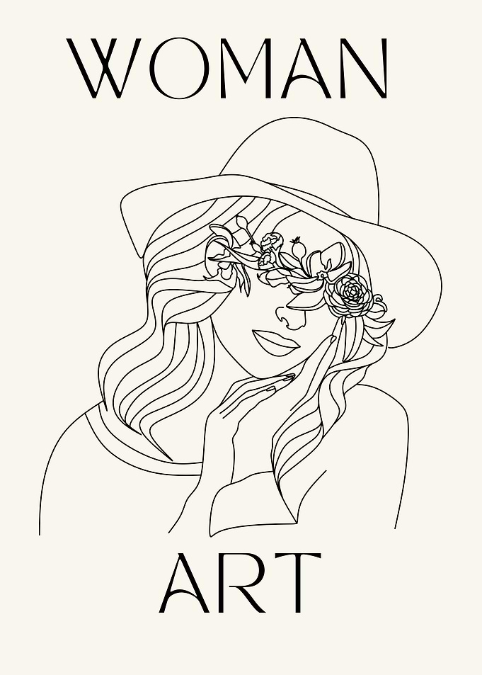Woman Art Line Drawing