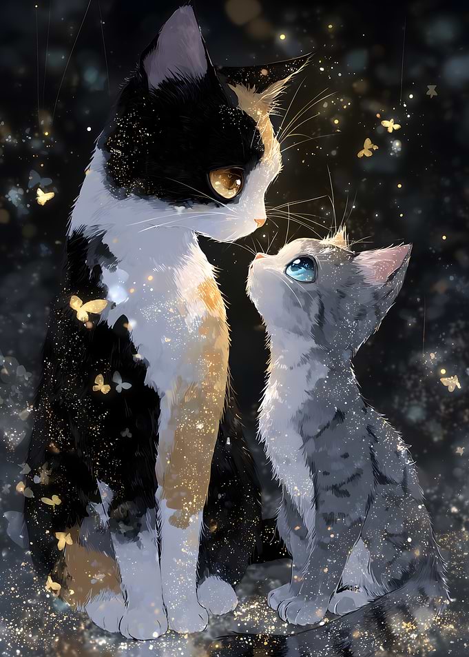 Cats with Butterflies