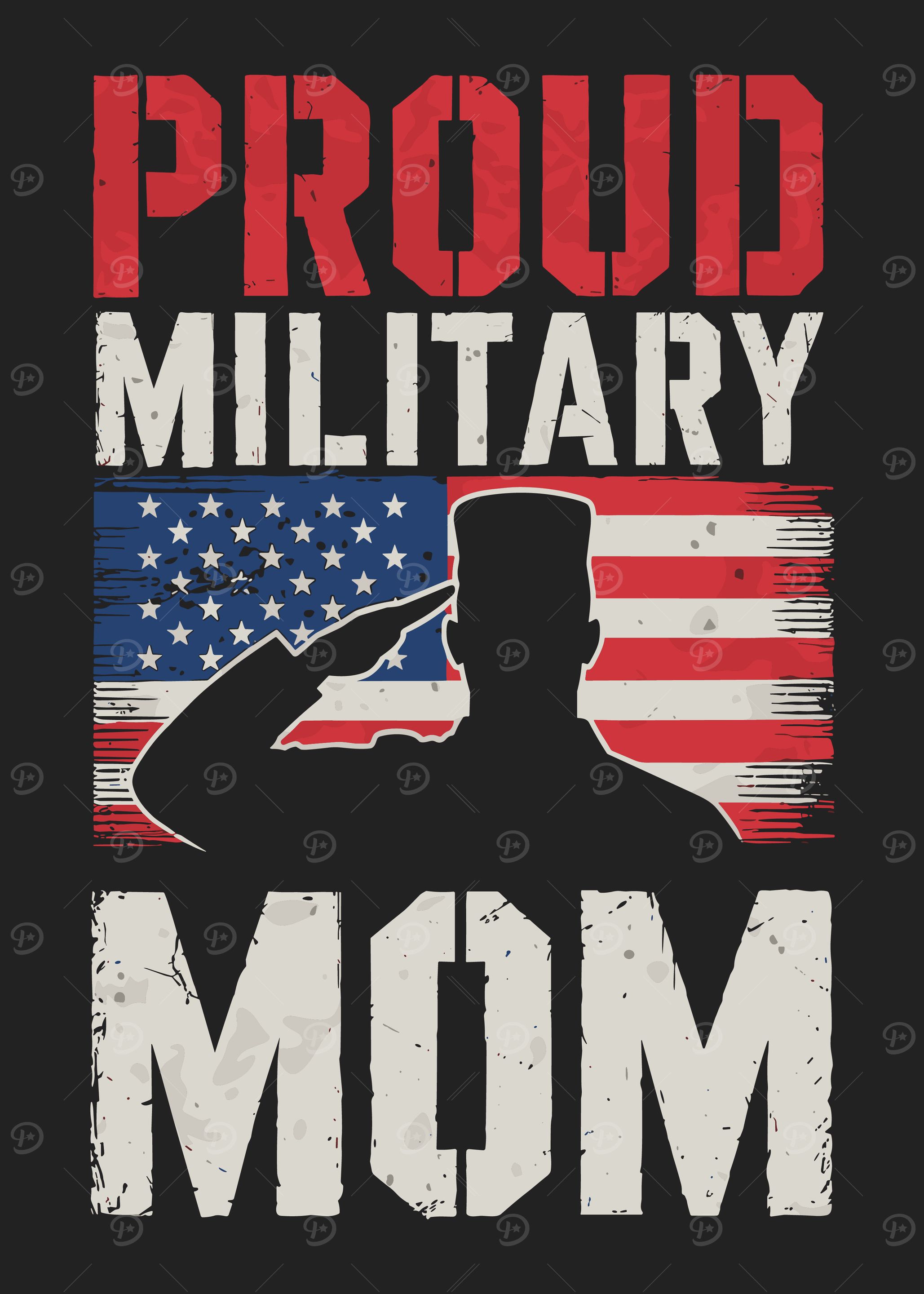 Proud Military Mom Graphic