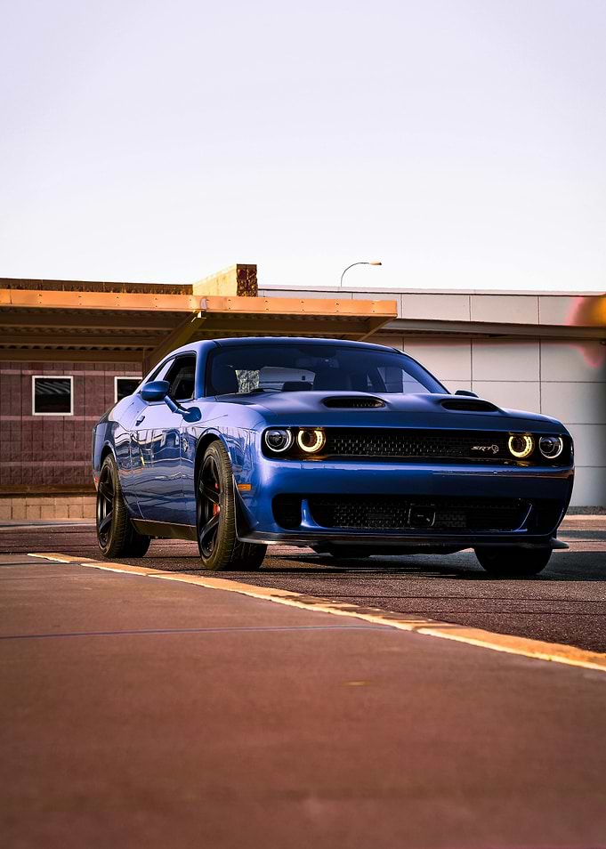 Blue Dodge Challenger SRT Hellcat