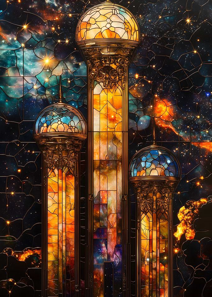 Stained Glass Space Towers
