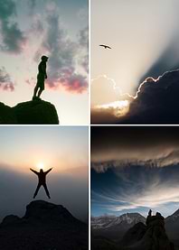 Four Images of People in Nature