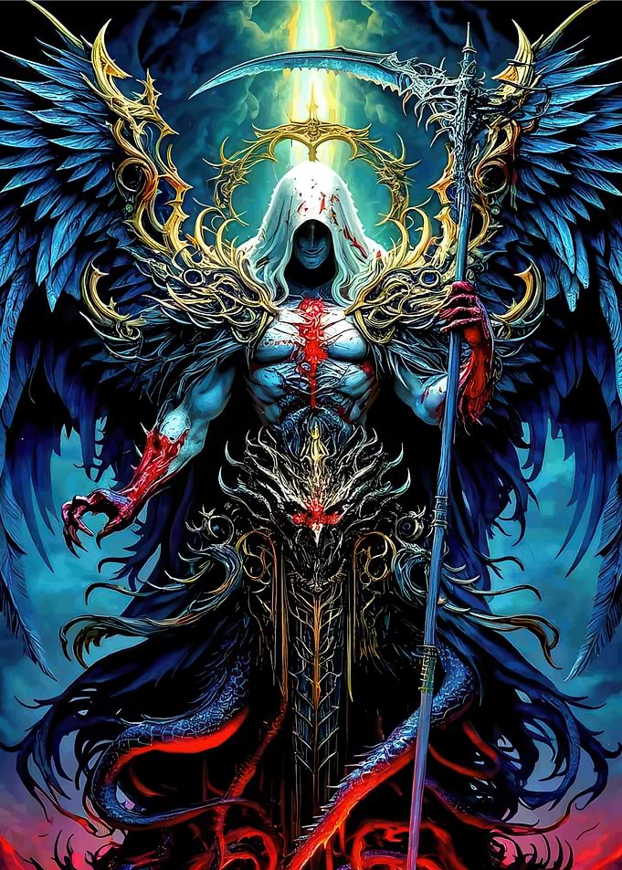 Winged Grim Reaper with Scythe