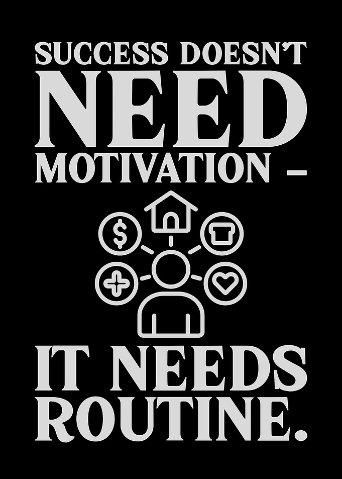 Success Needs Routine Motivational Poster