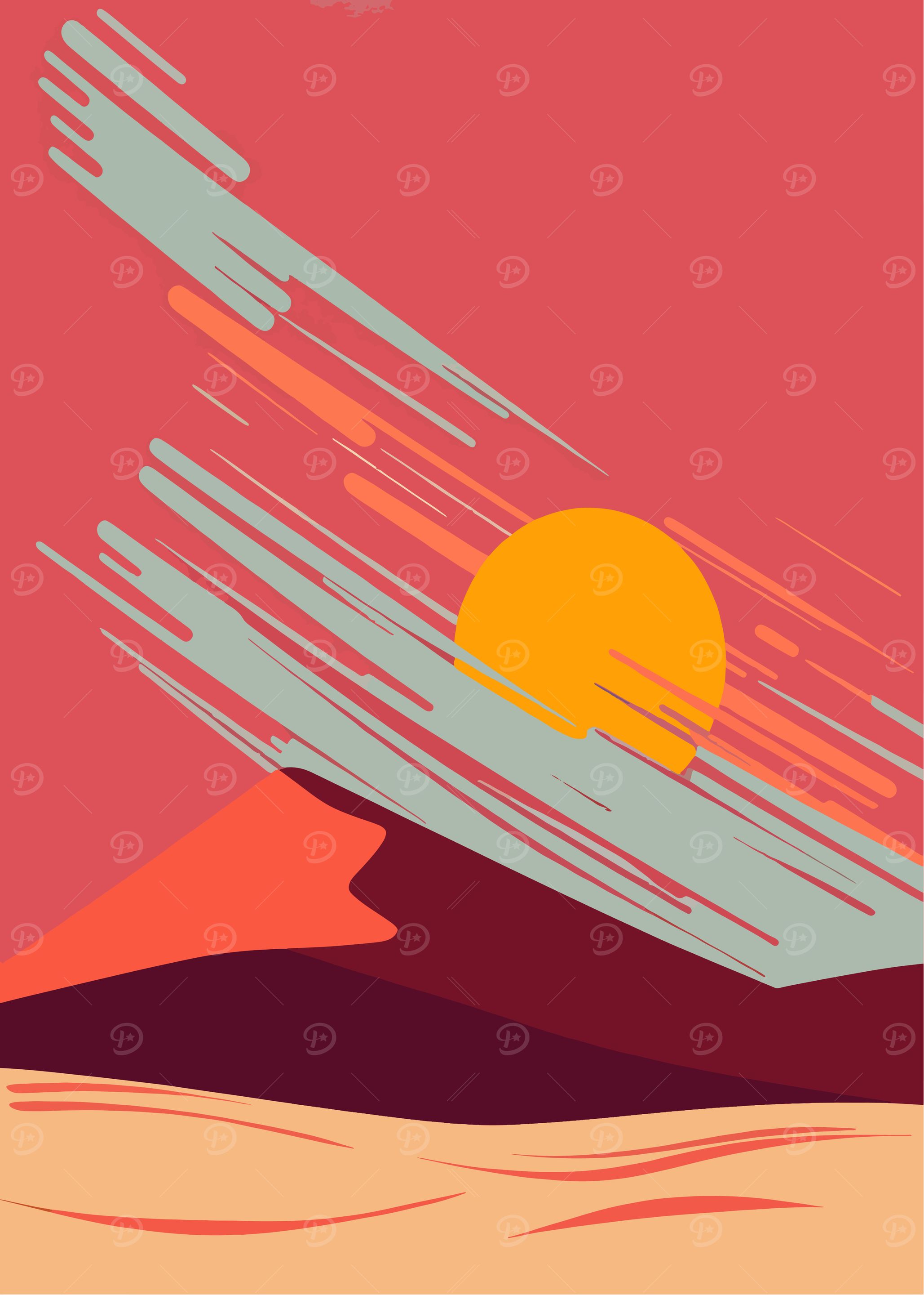 Abstract Sossusvlei Sunset Dune