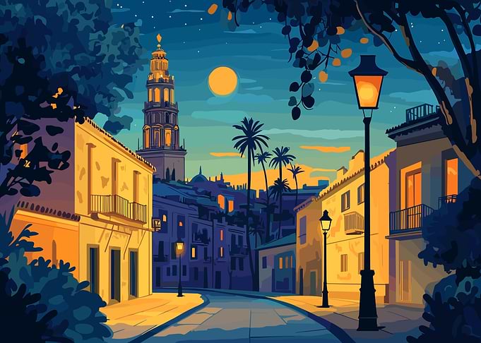 Night in Seville, Spain