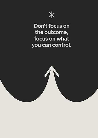 Inspirational Quote with Arrow Graphic